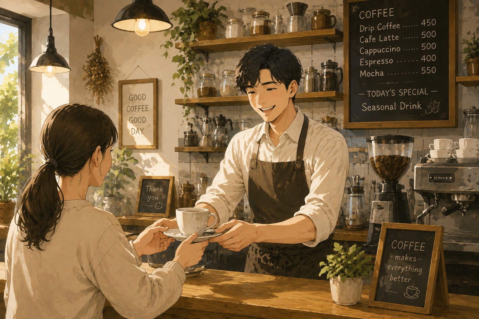 コーヒーショップの店長
