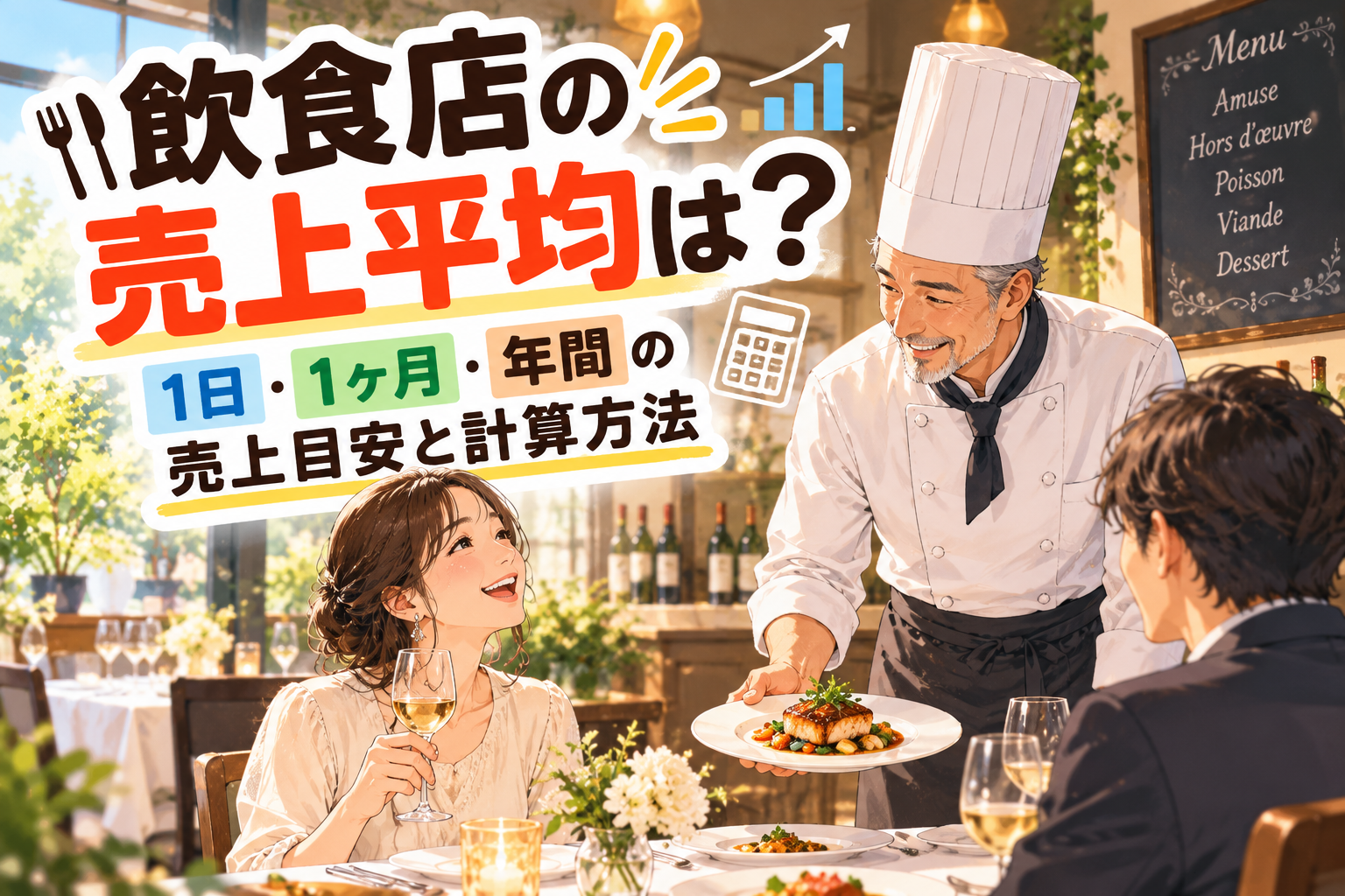 煌めくレストランの売上目安