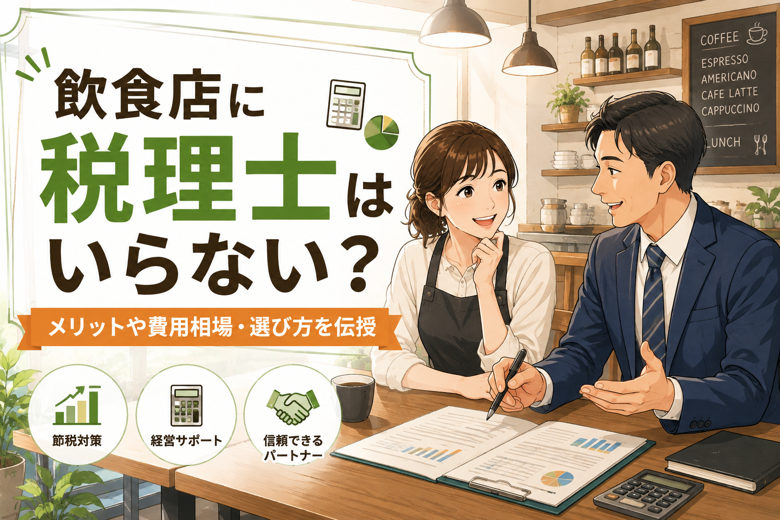 飲食店経営者と税理士